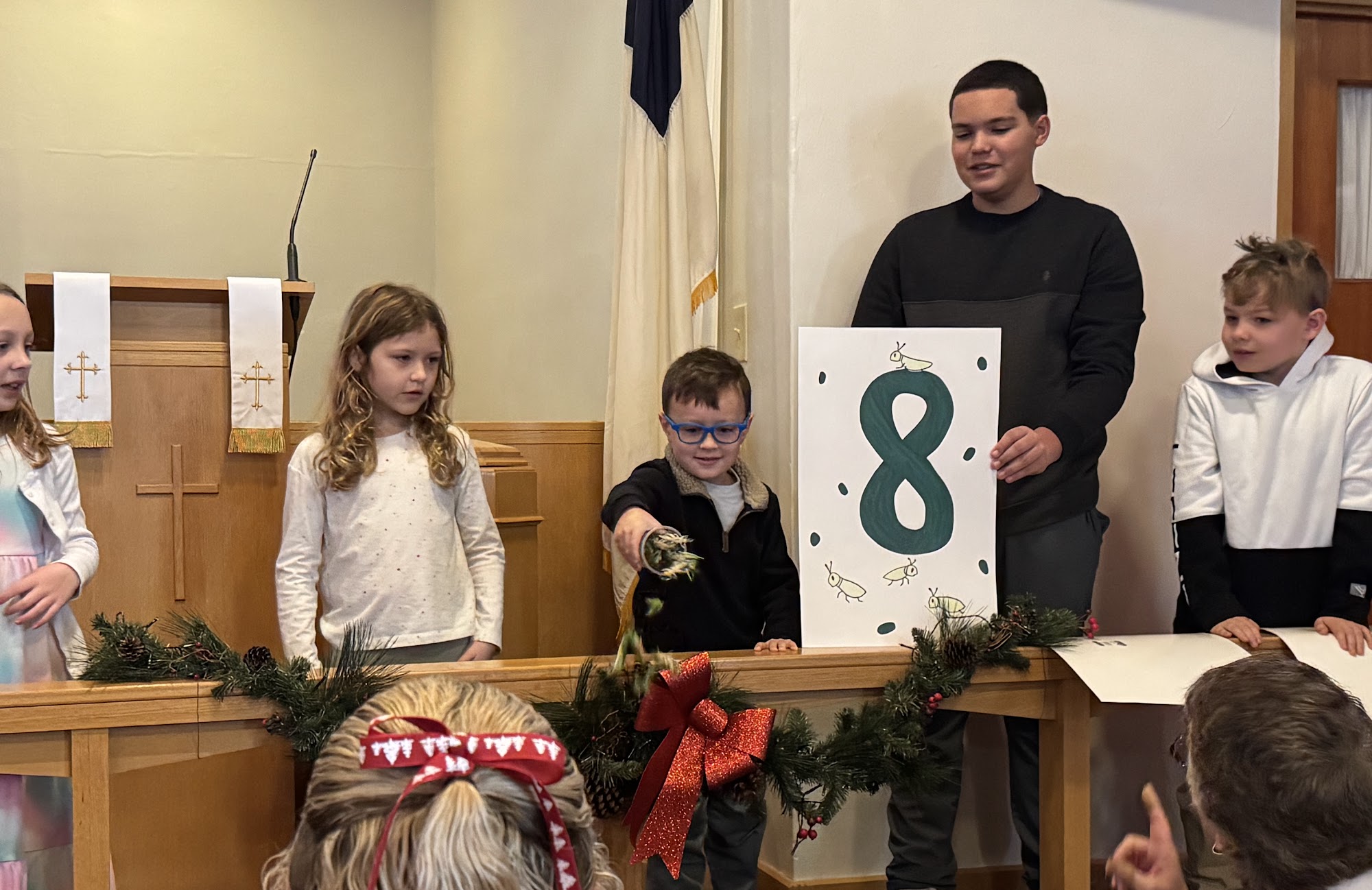 Our children sharing during a service